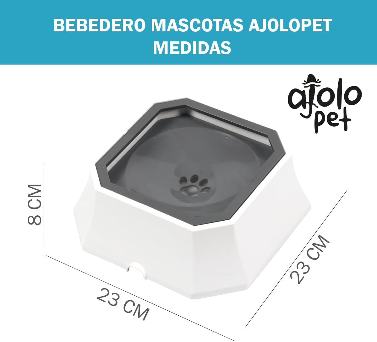 No-spill water bowl for dogs – anti-splash floating disk and non-slip base