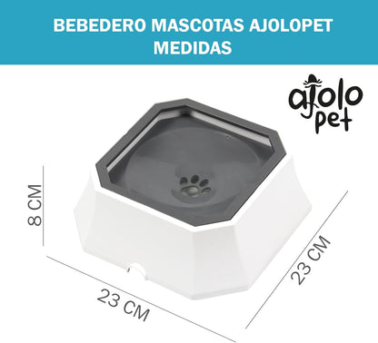 No-spill water bowl for dogs – anti-splash floating disk and non-slip base