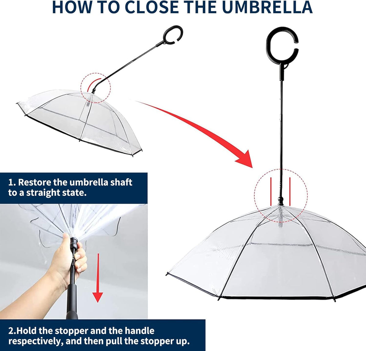 Dog Umbrella for Small Dogs, Clear Doggie Walking Umbrella with Adjustable Leash, Self-Assembly Puppy Rain Snow Umbrella, Waterproof
